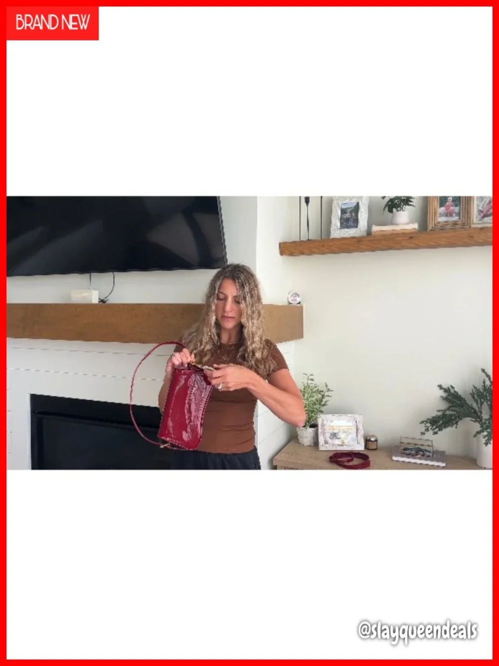 PU Leather Hobo Crossbody Shoulder Bag with Cherry Pendant
